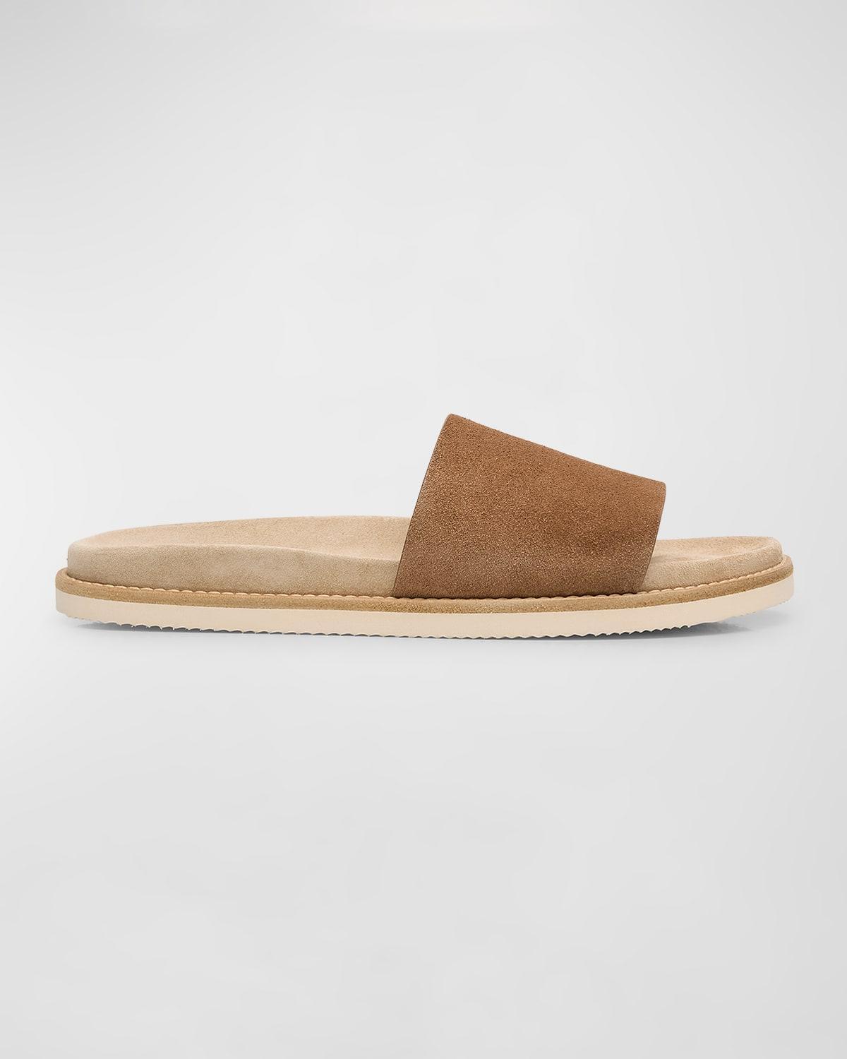 Mens Suede Slide Sandals Product Image