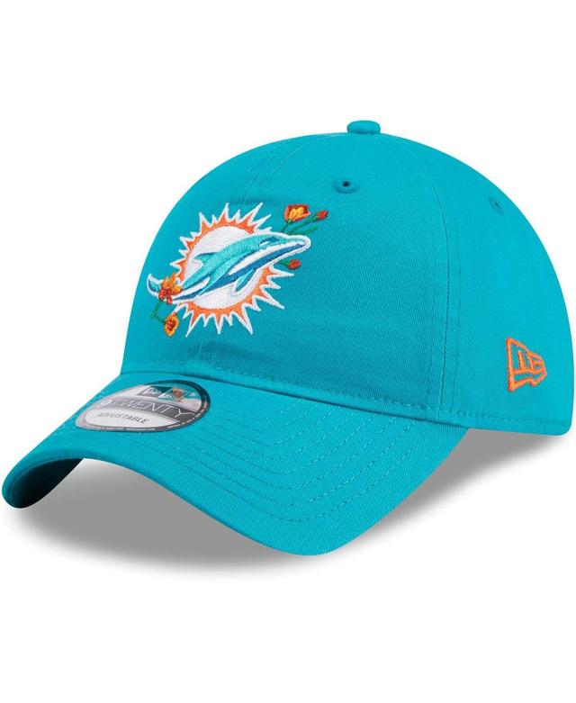 Womens New Era Aqua Miami Dolphins Gameday Flower 9TWENTY Adjustable Hat Product Image