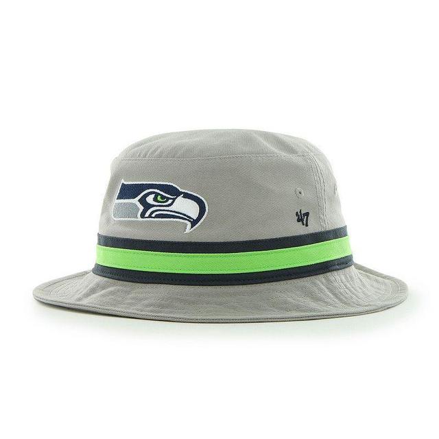 Mens 47 Gray Seattle Seahawks Striped Bucket Hat Product Image