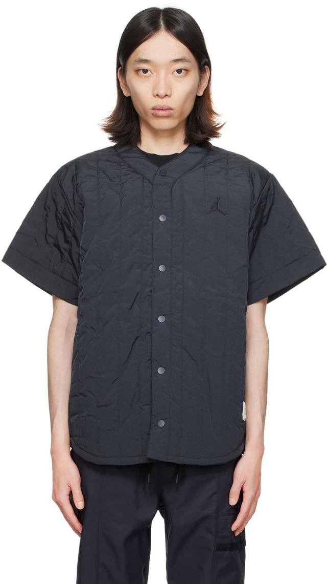 Black Jordan Flight Heritage Shirt In Off Noir Product Image