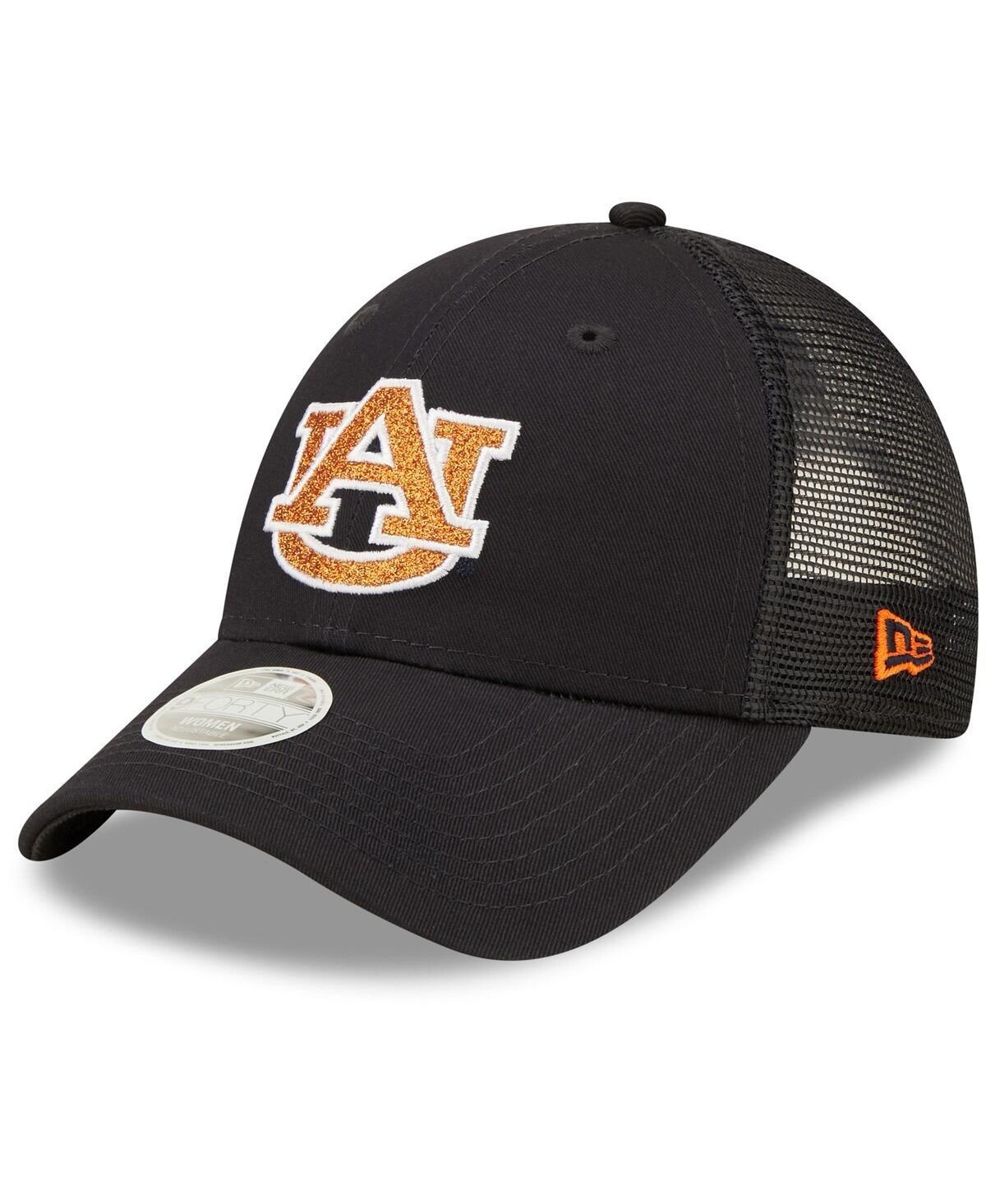 Womens New Era Auburn Tigers 9FORTYLogo Spark Trucker Snapback Hat, Blue Product Image