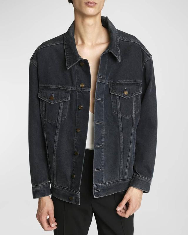 Mens Egg-Shaped Denim Jacket Product Image