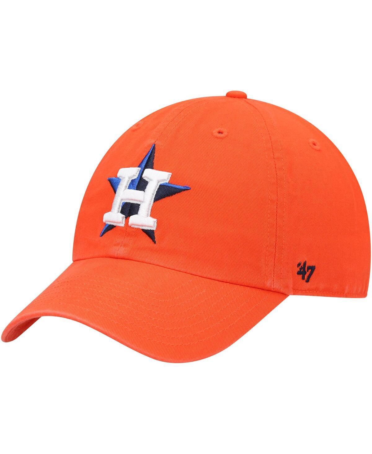 Mens 47 Brand Orange Houston Astros Clean Up Adjustable Hat Product Image