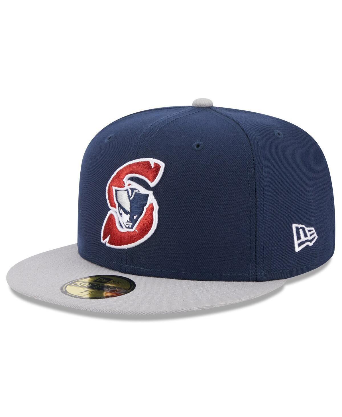 Mens New Era Blue Somerset Patriots Authentic Collection Alternate Logo 59FIFTY Fitted Hat Product Image