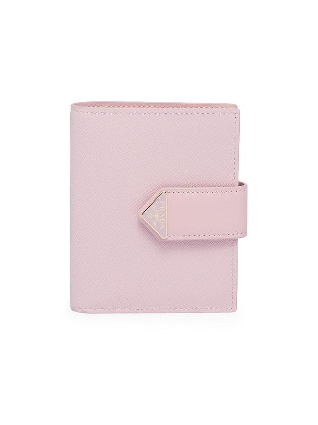 Womens Small Saffiano And Leather Wallet Product Image