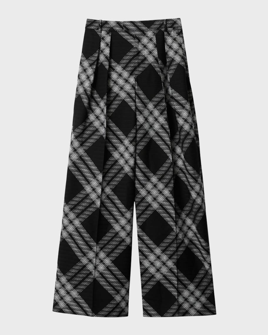 Signature Check Wide-Leg Trousers Product Image