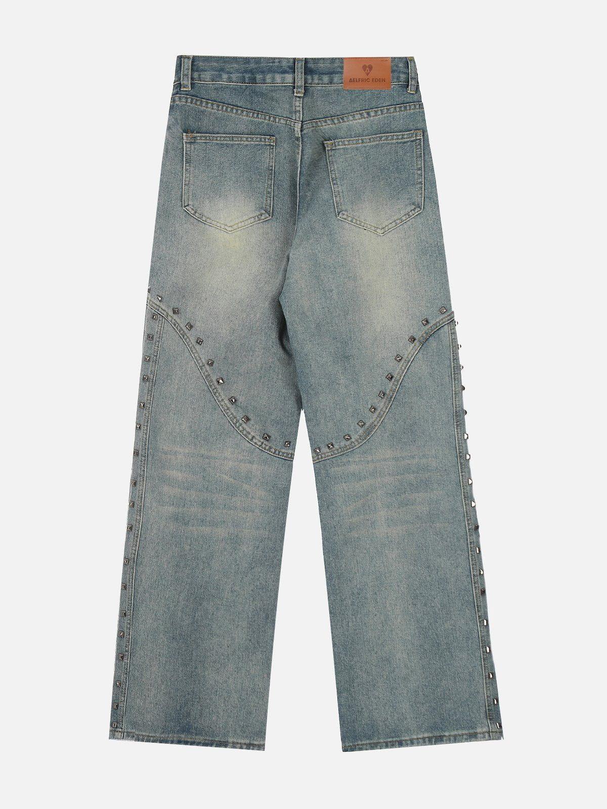 Aelfric Eden Rivet Washed Loose Jeans Female Product Image