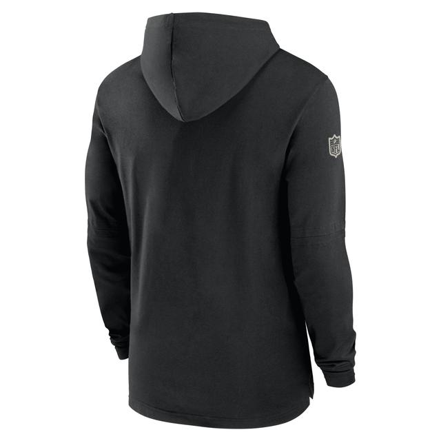 Nike Mens Scarlet San Francisco 49ers Sideline Hoodie Performance Long Sleeve T-Shirt Product Image