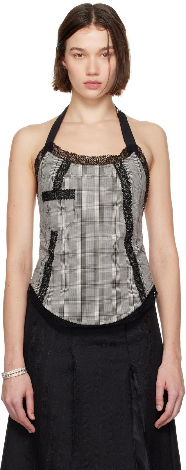 Gray Pinafore Top Product Image