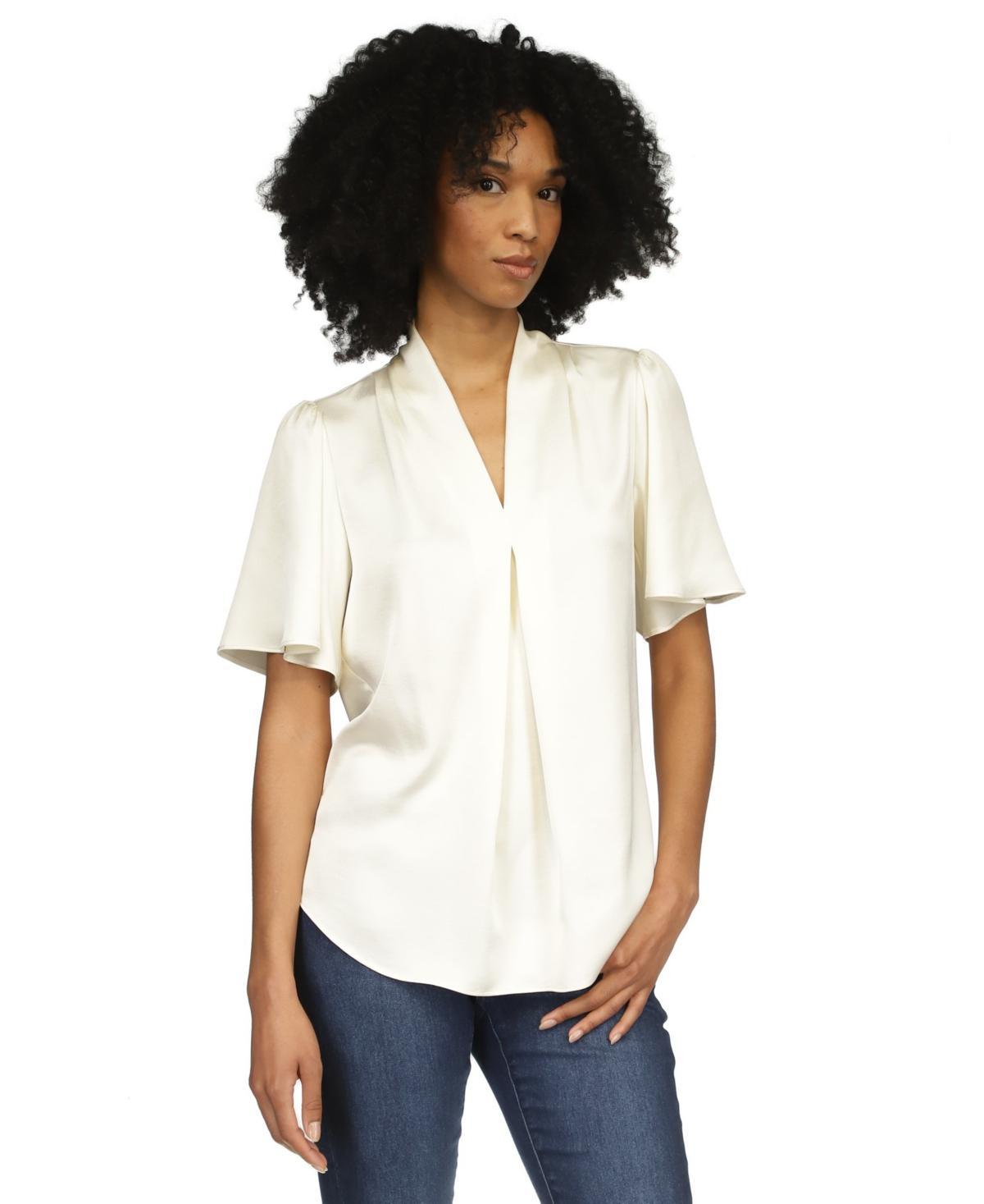 Michael Michael Kors Womens Satin V-Neck Top Product Image