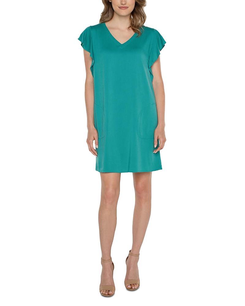 Liverpool Los Angeles Flutter Sleeve Dress Product Image