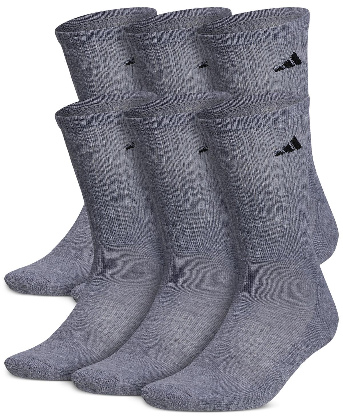 adidas Mens Cushioned Athletic 6-Pack Crew Socks Product Image