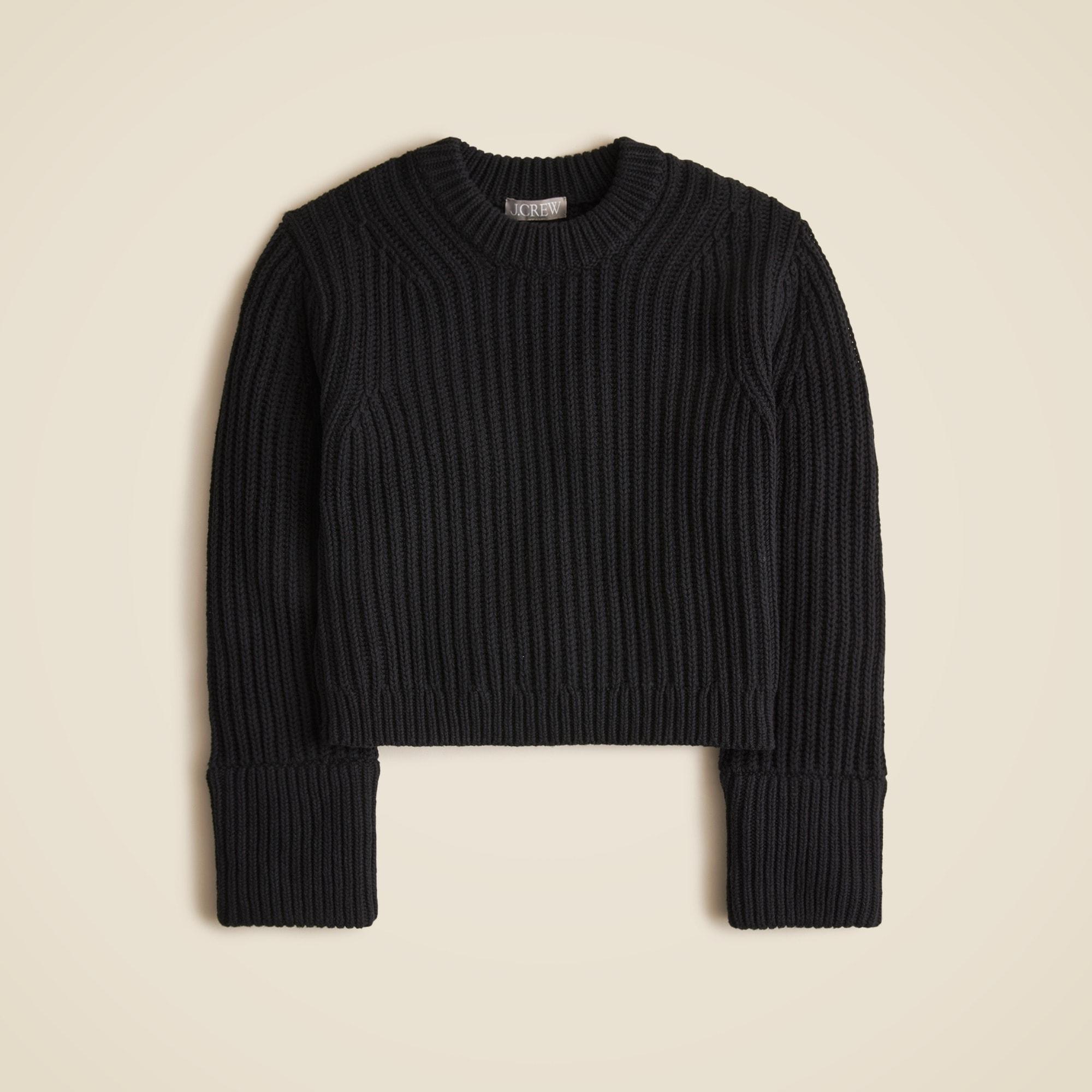 Heritage cotton fisherman crewneck sweater Product Image