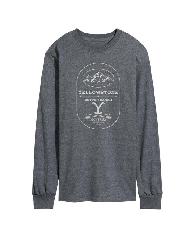 Mens Yellowstone Mountain Arrows Long Sleeve T-shirt Product Image