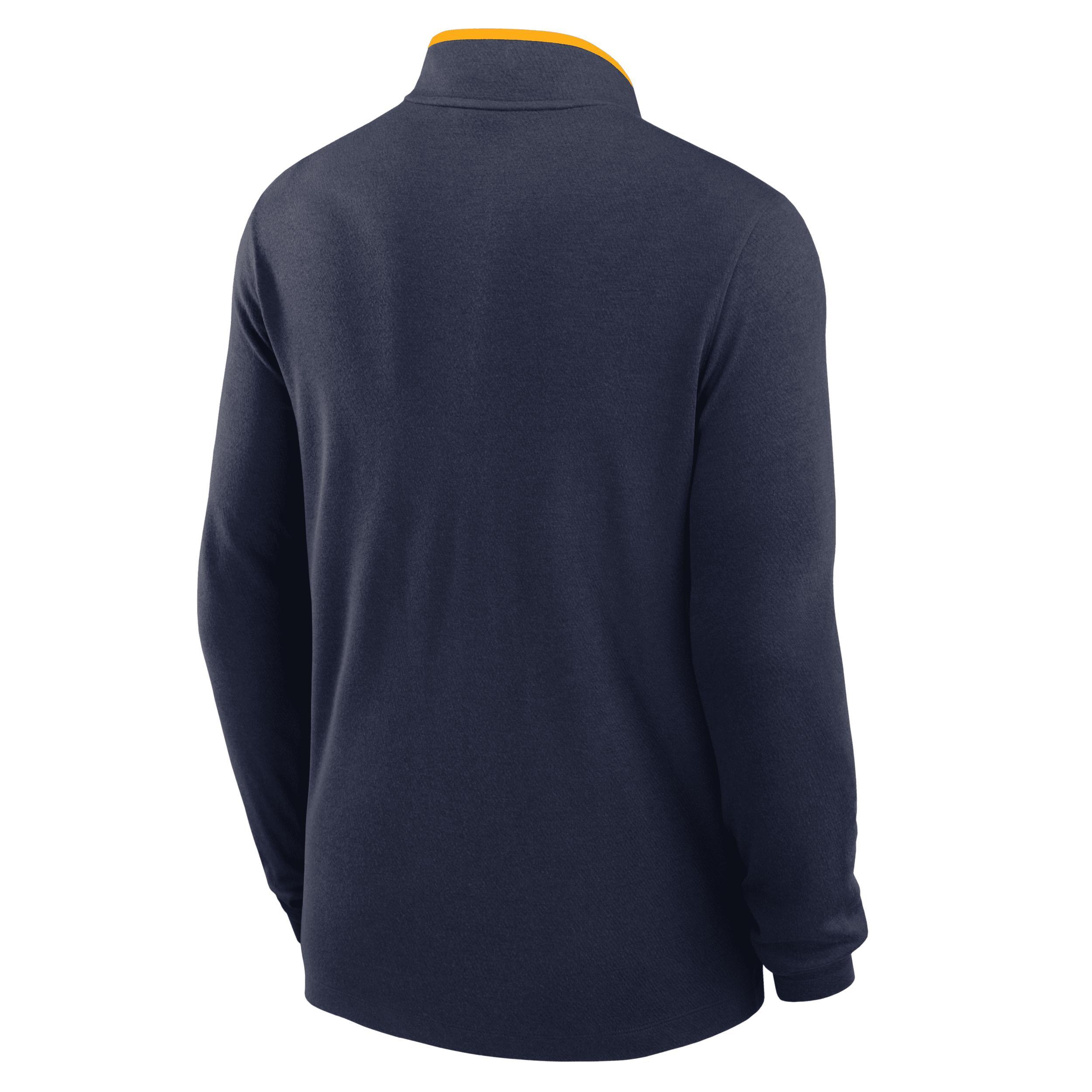 West Virginia Mountaineers Victory Nike Men's Dri-FIT College 1/2-Zip Long-Sleeve Top Product Image