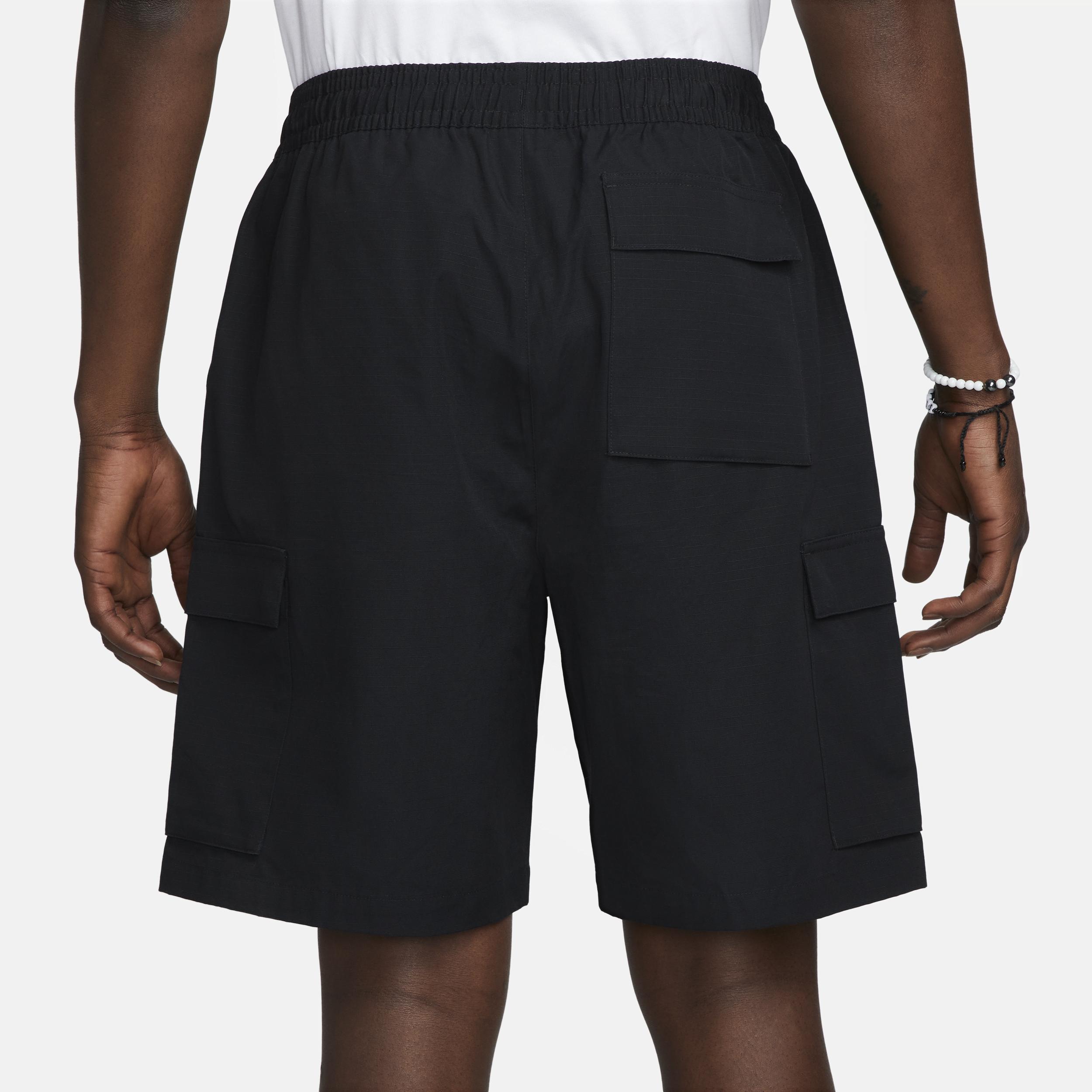 Nike Mens Club Cargo Shorts - Black/White Product Image