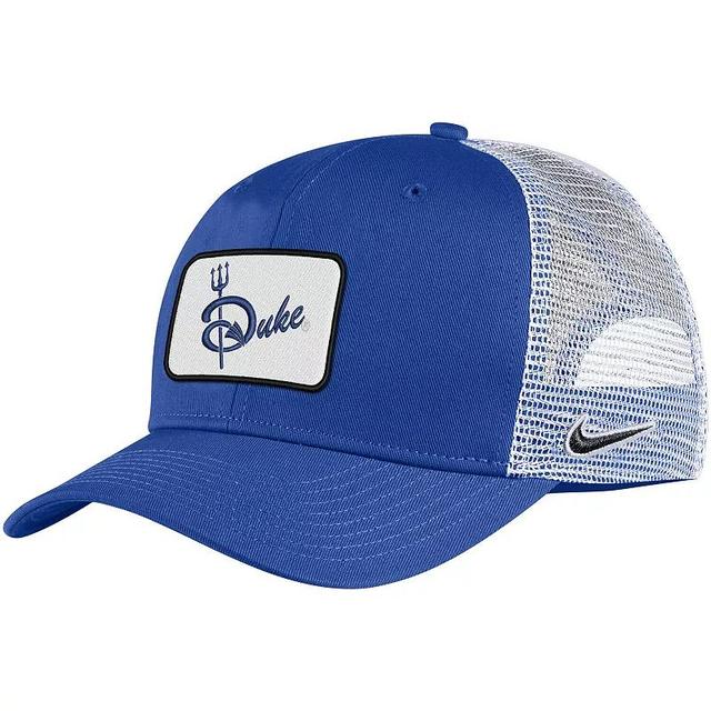 Mens Nike Royal Duke Devils Classic 99 Alternate Logo Trucker Adjustable Snapback Hat Product Image