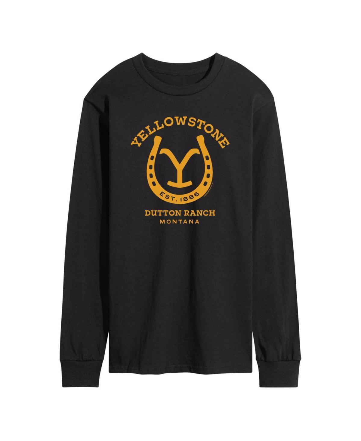 Mens Yellowstone Horseshoe Long Sleeve T-shirt Product Image