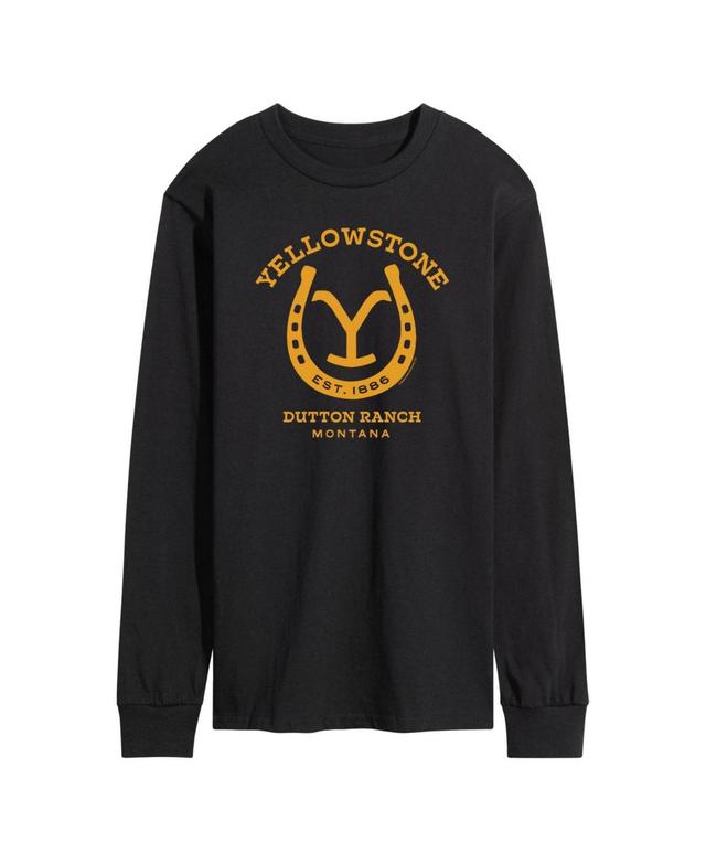 Mens Yellowstone Horseshoe Long Sleeve T-shirt Product Image