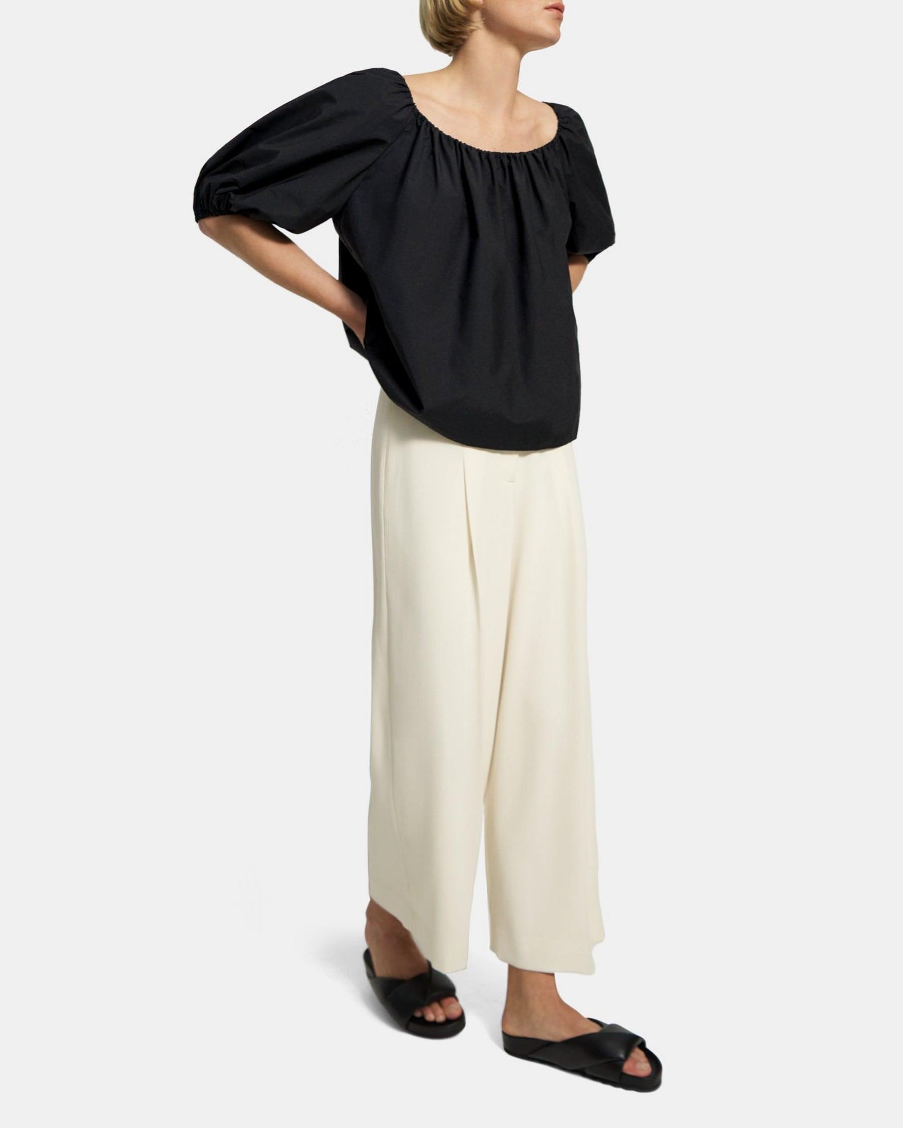 Scoop Neck Top in Cotton Blend Product Image