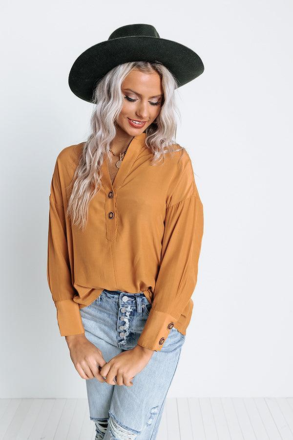 Balcony Nights Shift Top In Golden Honey product image