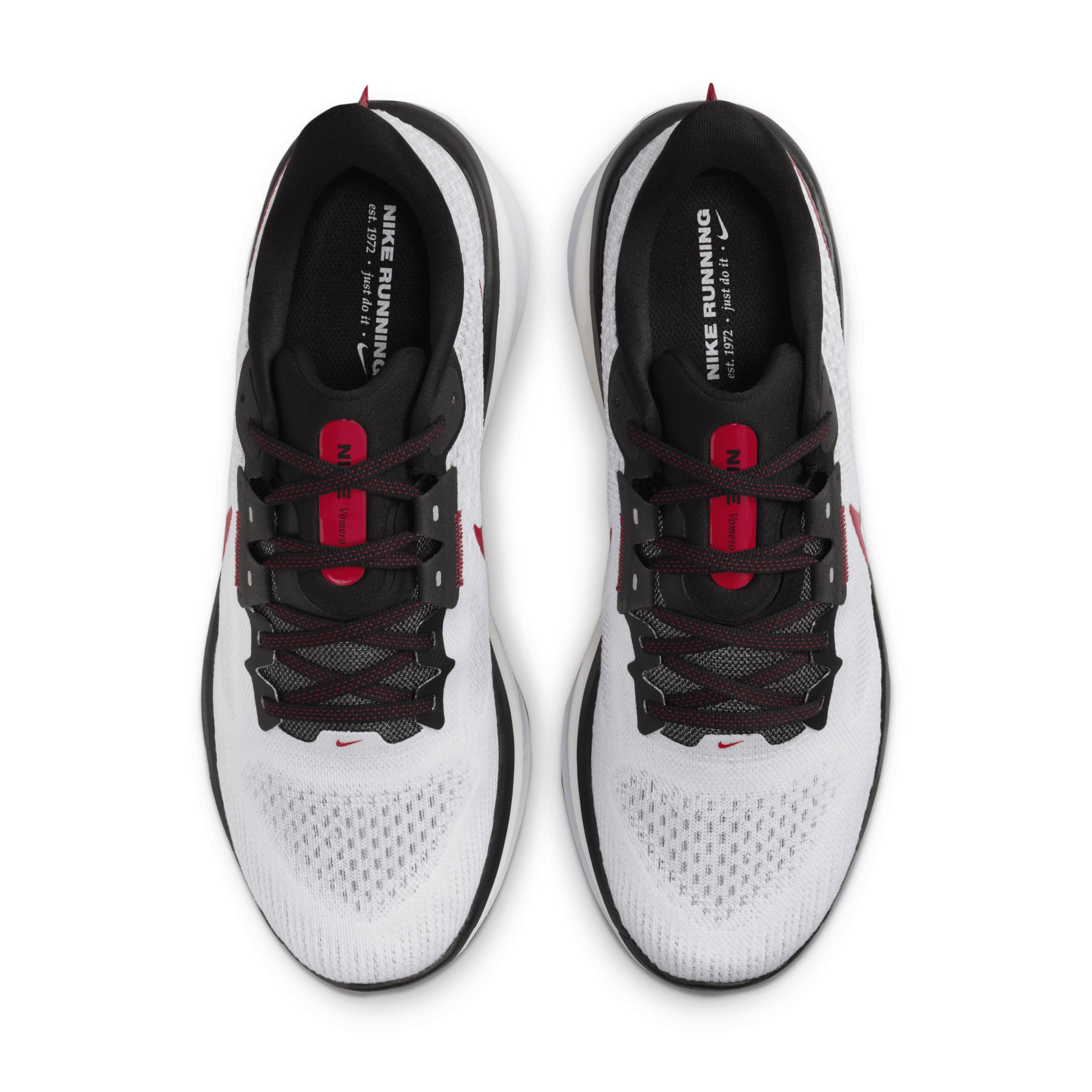 Nike Mens Vomero 17 - Shoes White/Black/Fire Red Product Image