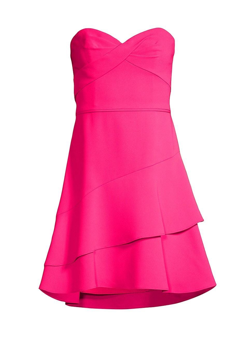 Womens Tiered Strapless Minidress Product Image