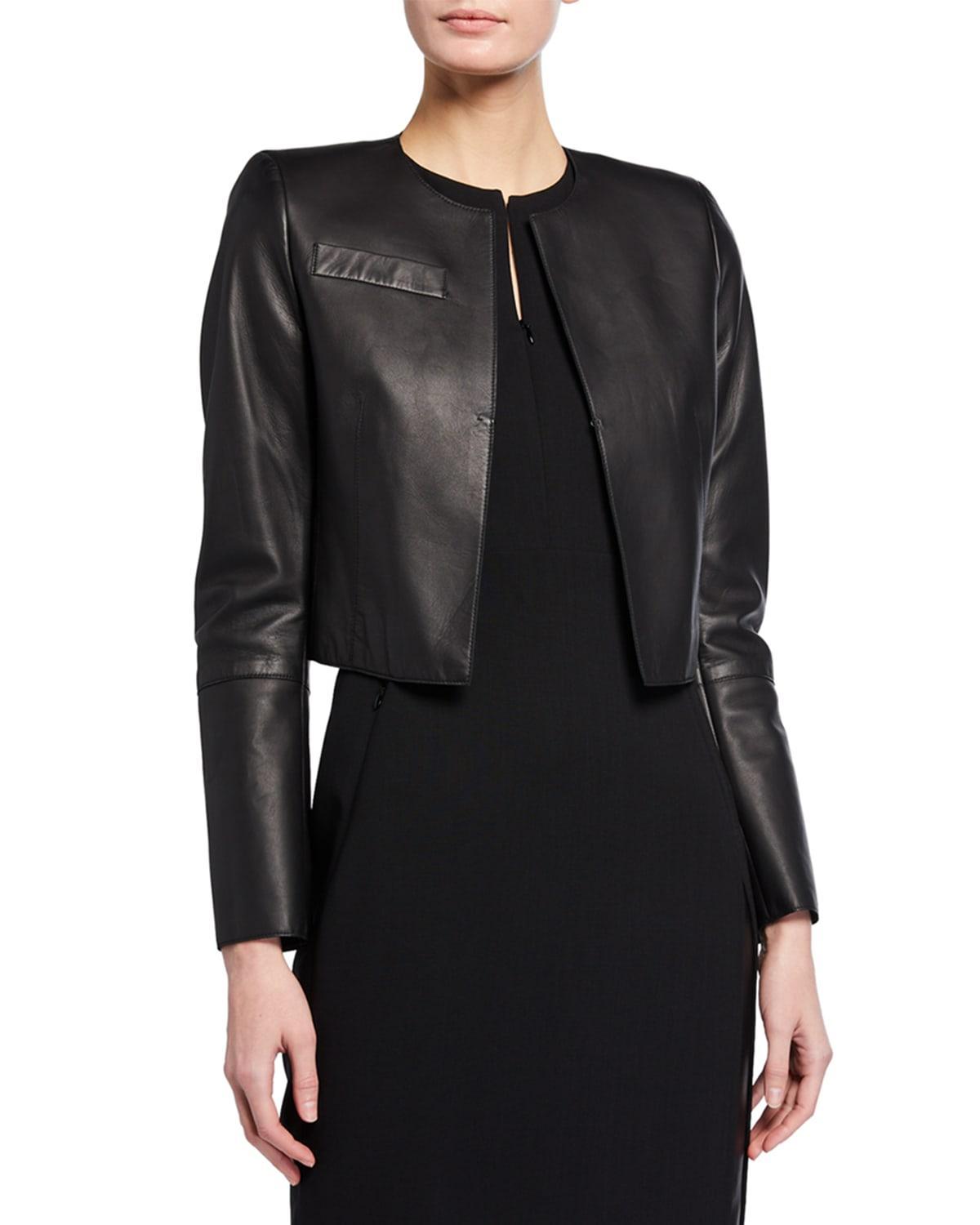 Womens Hasso Leather Jacket Product Image