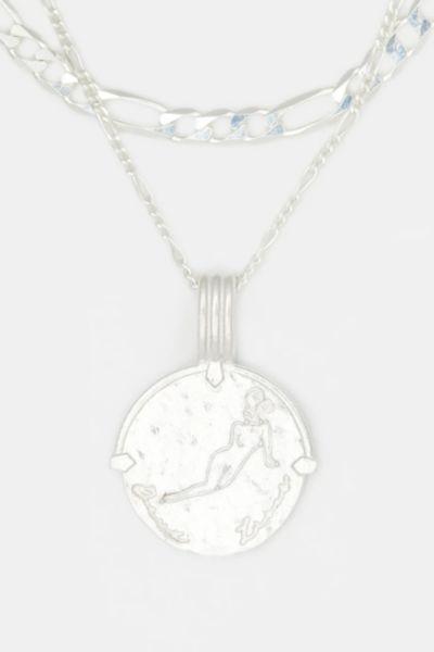 Deux Lions Jewelry Sterling Silver Sicilian Zodiac Layered Necklace Womens at Urban Outfitters Product Image