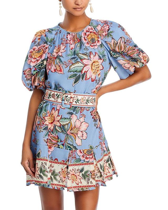 Womens Wonderful Bouquet Belted Minidress Product Image