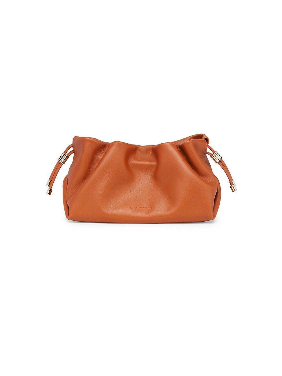 Womens Mini Remy Leather Drawstring Bag Product Image