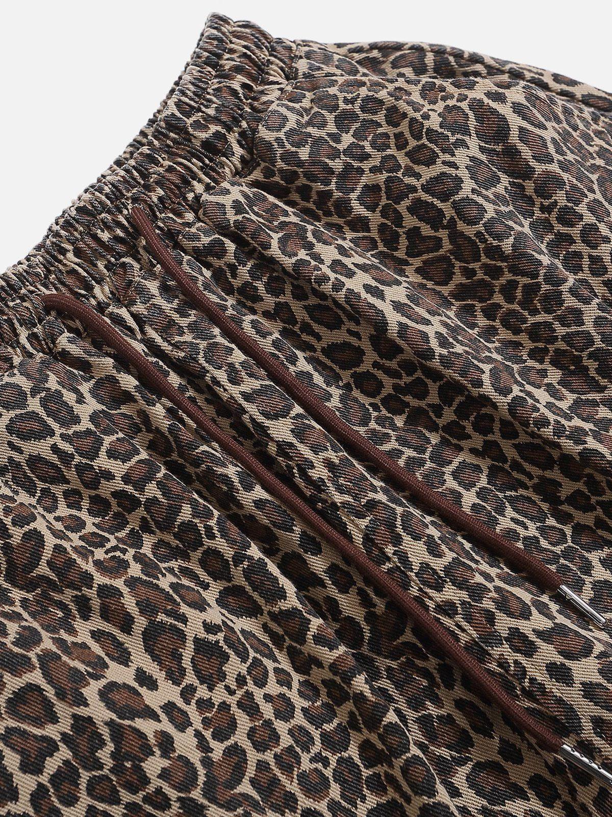 Aelfric Eden Drawstring Leopard Print Shorts Product Image