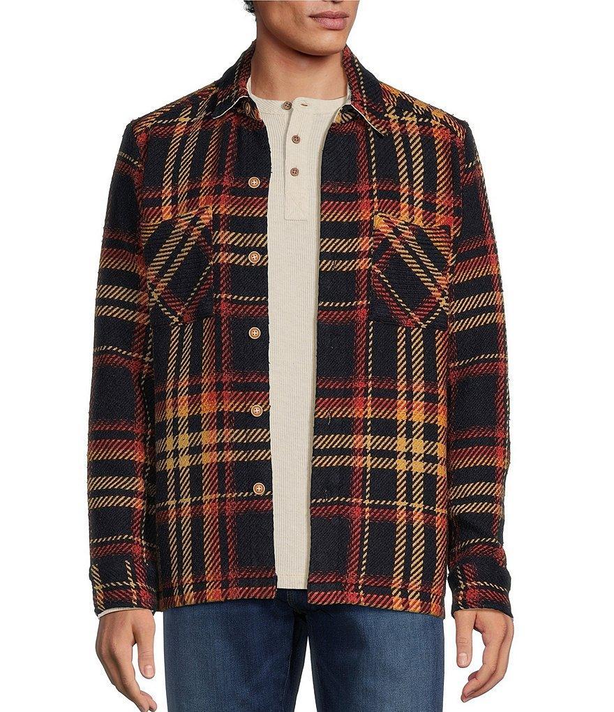 Rowm Long Sleeve Chunky Twill Plaid Shirt Jacket Product Image