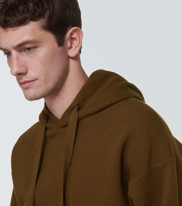 Cotton-blend Jersey Hoodie In Brown Product Image