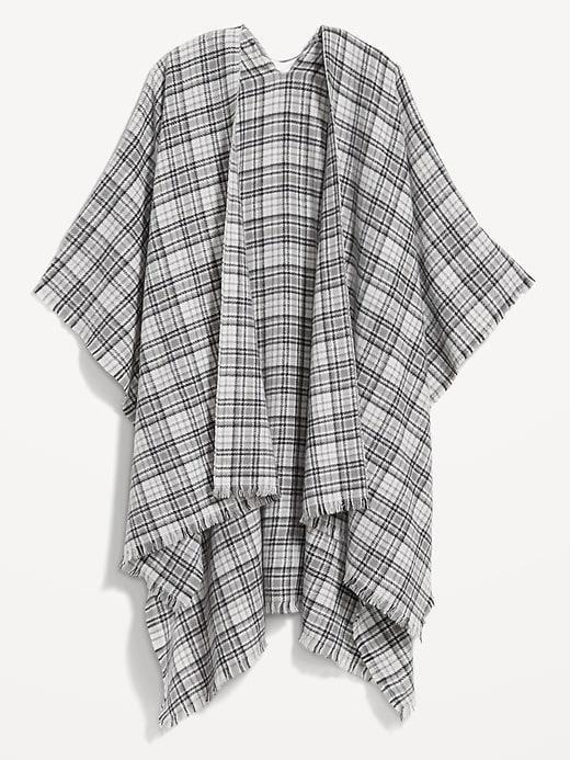 Flannel Poncho Product Image