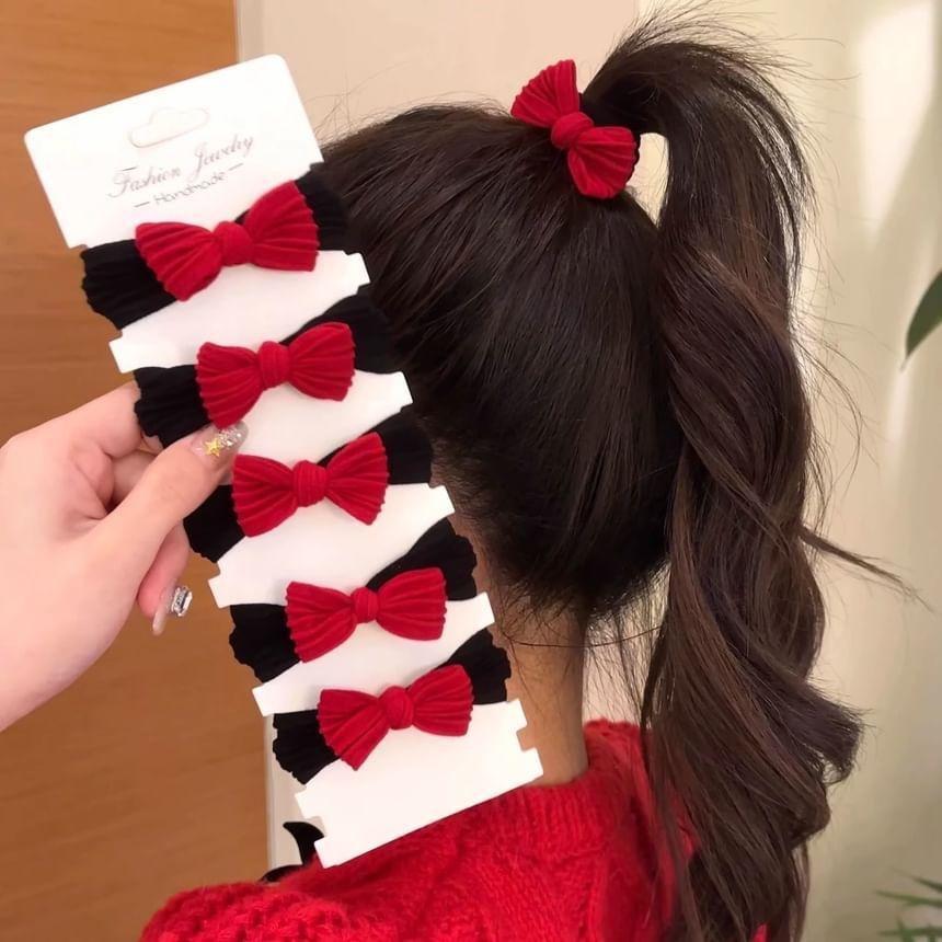 Bowknot Hair Tie Set Product Image