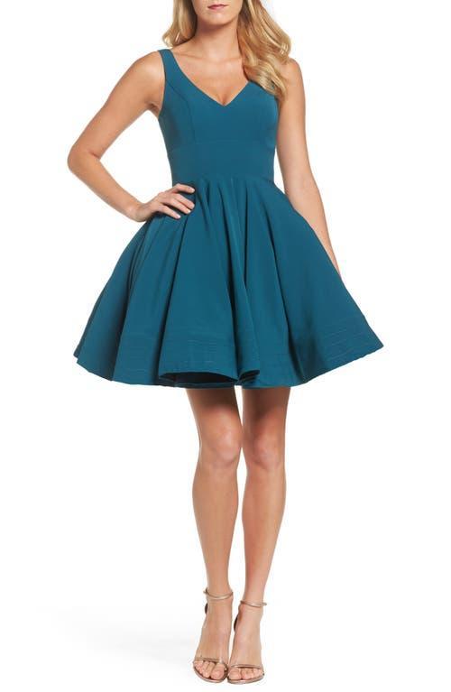 Ieena for Mac Duggal V-Neck Sleeveless A-Line Cocktail Dress Product Image