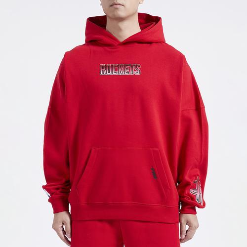 Pro Standard Mens Pro Standard Rockets OS Letters Fleece P/O Hoodie - Mens Red/Red Product Image