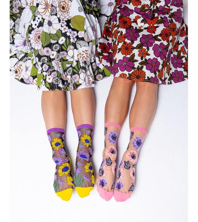 Sock Candy Womens Sunflower Sheer Socks Bundle Product Image