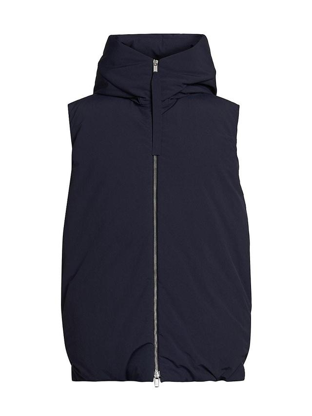 Womens Hooded Zip-Up Vest Product Image