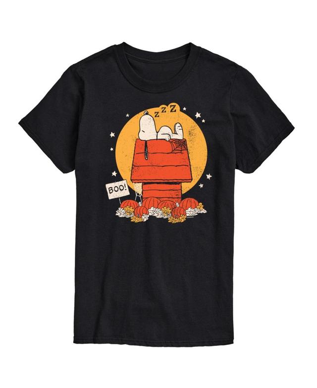 Mens Peanuts Snoopy Halloween Dog House Graphic Tee Product Image