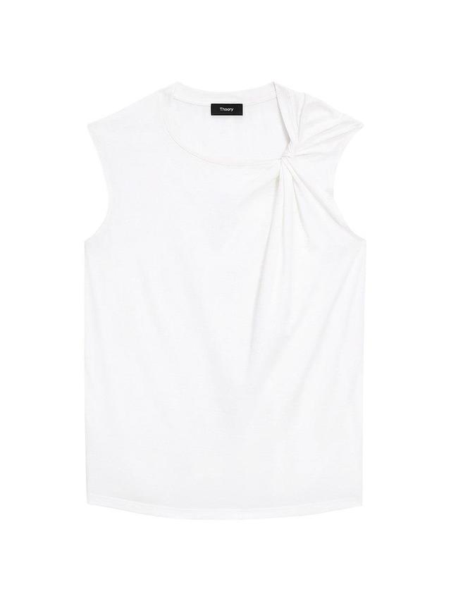 Theory Twist Neck Pima Cotton Tank Product Image