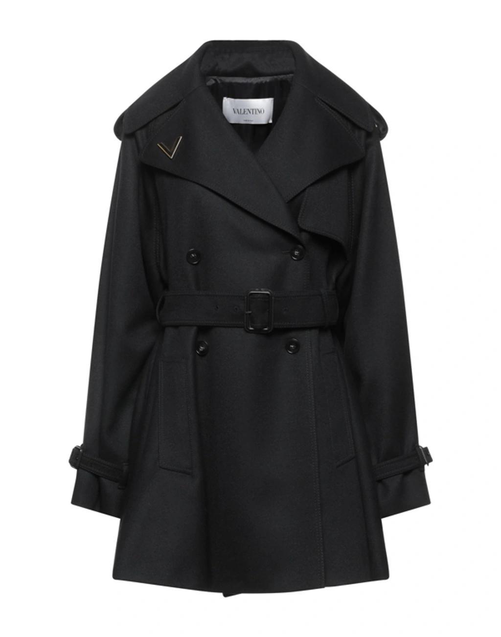 VALENTINO Overcoats In Black Product Image