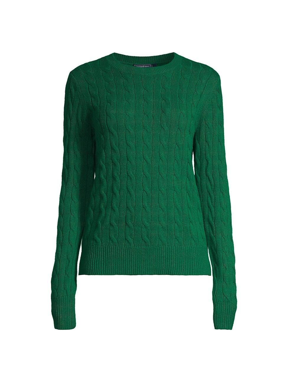 Womens Cashmere Cable-Knit Sweater product image