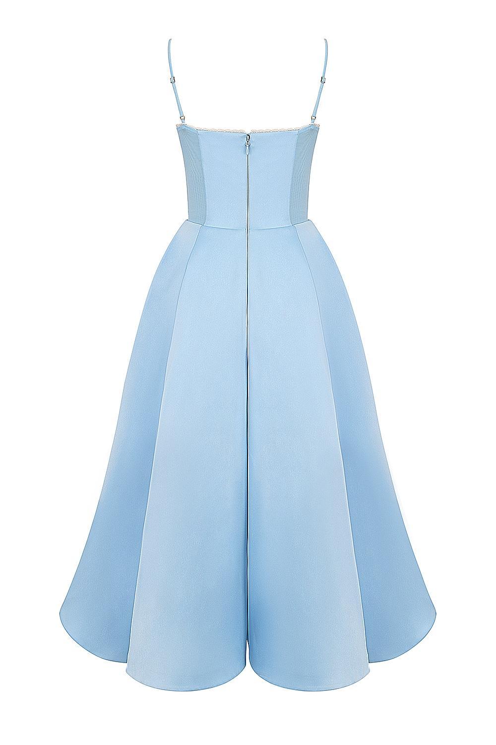 Mademoiselle Cinderella Blue Tulle Midi Dress Product Image