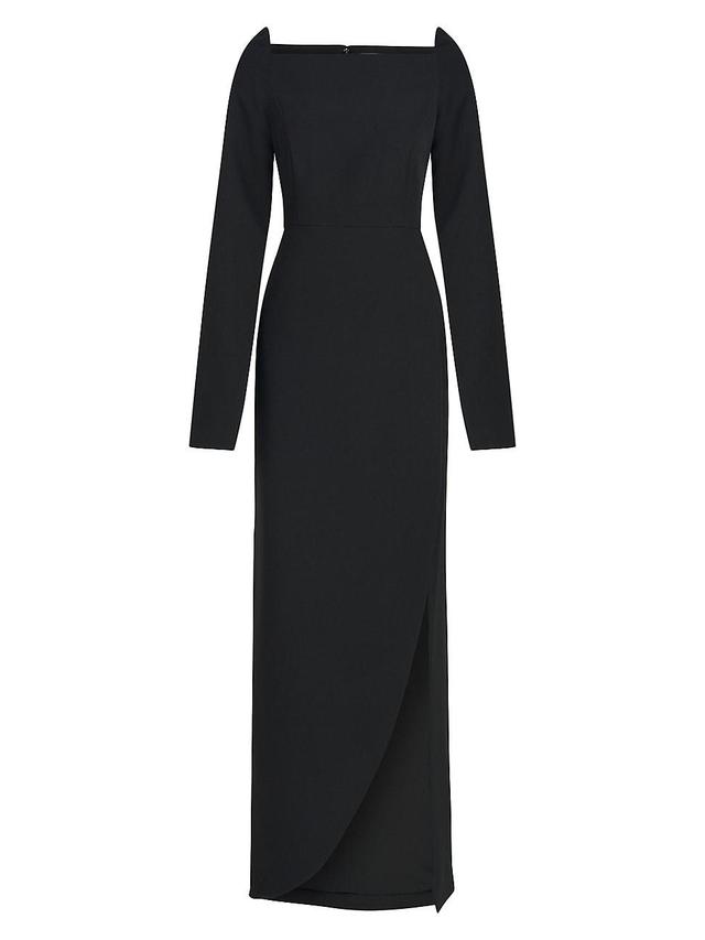 Womens Katerina Crepe Split-Sleeve Gown Product Image