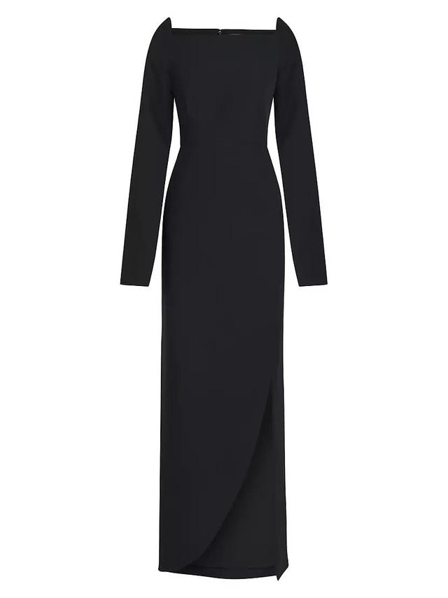 Katerina Crepe Split-Sleeve Gown Product Image