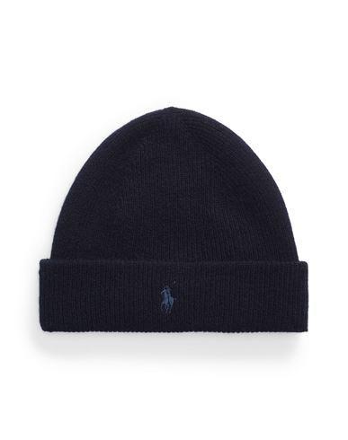 POLO RALPH LAUREN Washable Cashmere Beanie Man Hat Midnight Blue Size Onesize Cashmere Product Image