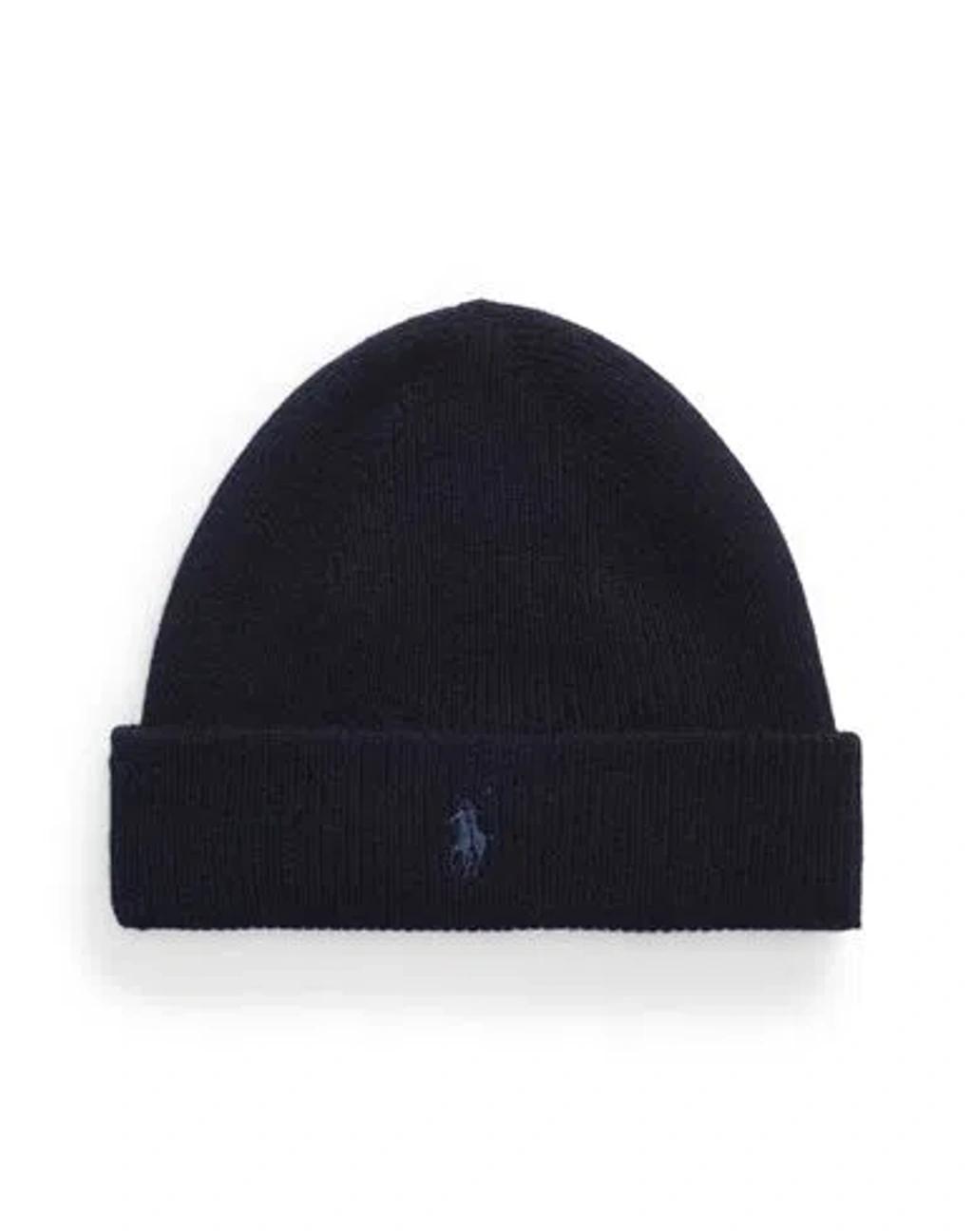 POLO RALPH LAUREN Washable Cashmere Beanie Man Hat Midnight Blue Size Onesize Cashmere Product Image