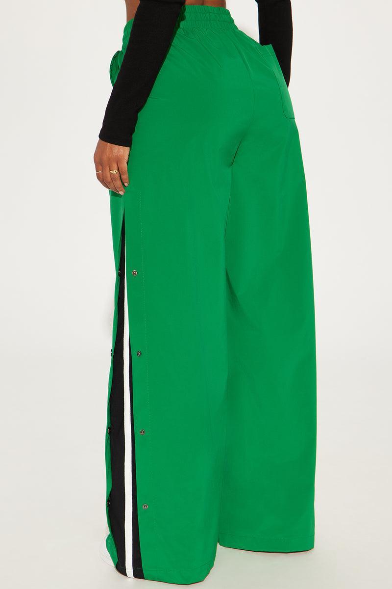 Jennie Snap Button Track Pant - Green/combo Product Image